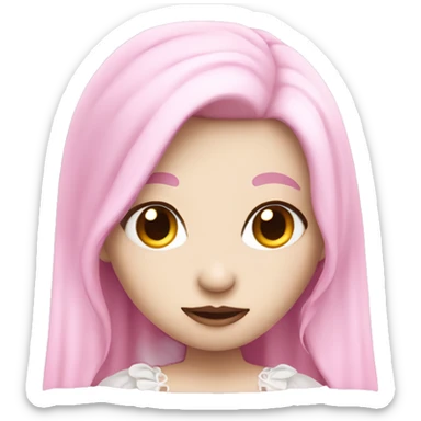 Cute pink pale vampire princess  sticker