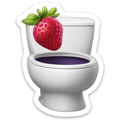 toilet we are in heaven fraise framboise myrtille sticker