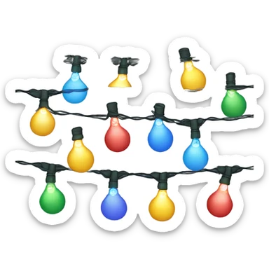 string of christmas lights sticker