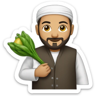 Imam Chalgoumi holding a bescherelle. sticker