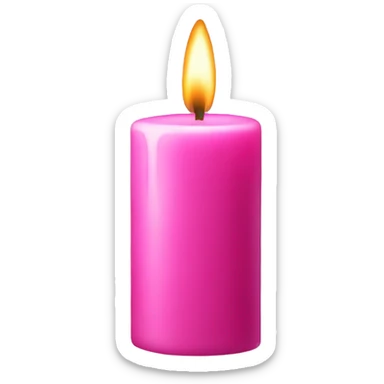 Pink candle  sticker