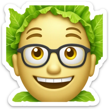 lettuce with happy face sticker
