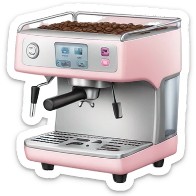 Light Pink coffee machine  sticker