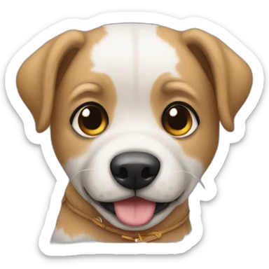 Perro con falda sticker