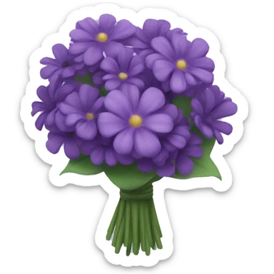 Purple bouquet sticker