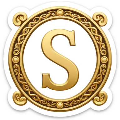 Logo with a card with the letter S and P sticker