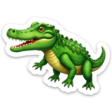 Galloping crocodile sticker