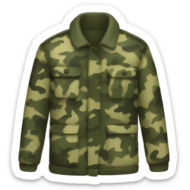 Camouflage coat sticker