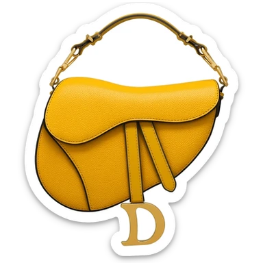 yellow dior saddle bag sticker