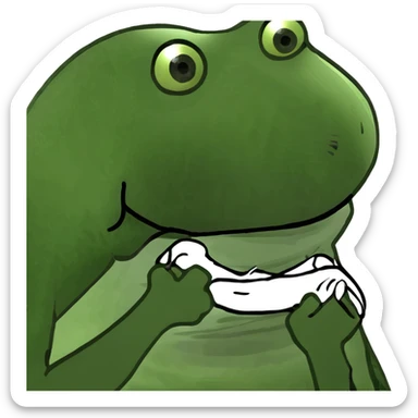 Biting nails sticker