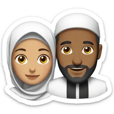 Muslim couple  sticker