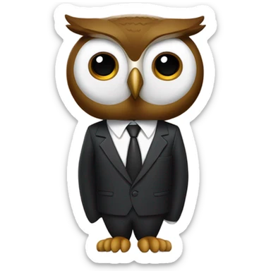 Owl with martin luther king sticker