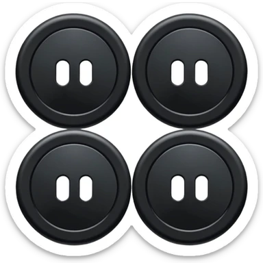 tailor's button 4 hole sticker