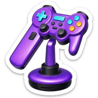 glitter purple and joystick sticker