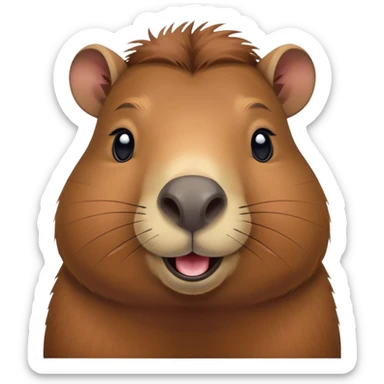 happy capybara sticker