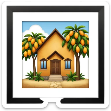 mango wood house from barrio with mango tree sticker
