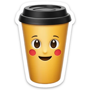 takeaway coffee cup black with black lid sticker