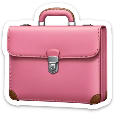 pink business briefcase sticker