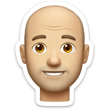 balding man sticker