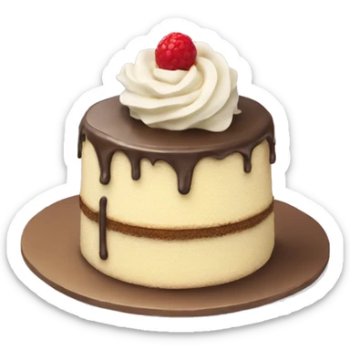 vanilla cake with vanilla topping sticker