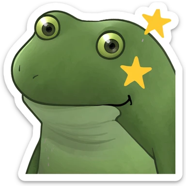 4 point star that’s very pointy with little stars around it sticker