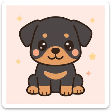 rottweiler puppy sticker