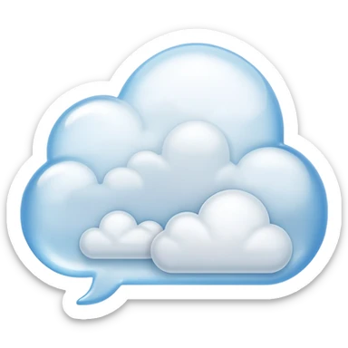 cloud message bubble sticker