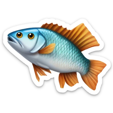 mezcla de un pescado con un violín sticker