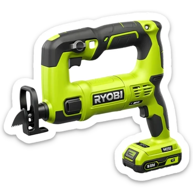 RYOBI ONE+ 18V Cordless Reciprocating saw battery emoji style sticker
