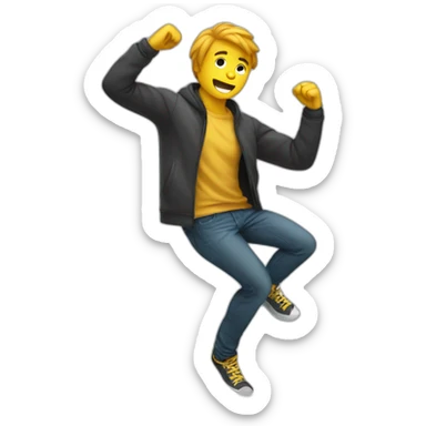 homme qui fait un dab avec les bras sticker