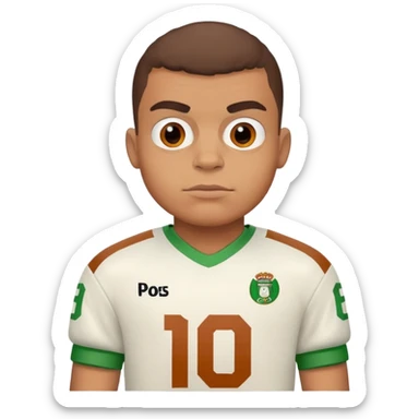 Pepe in a football jersey sticker