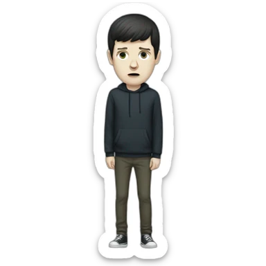 Ian Curtis, full body view sticker