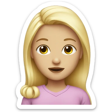  girl with blonde hair getting iv  sticker