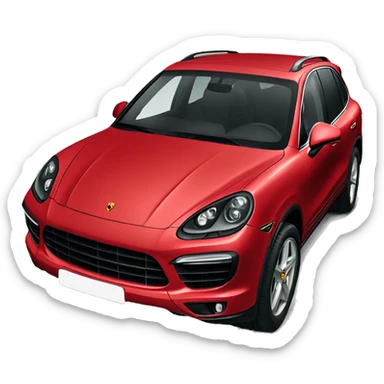 red porsche cayenne  sticker
