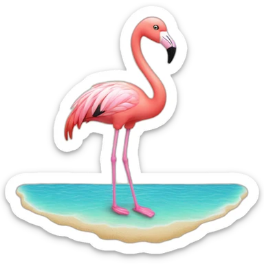 Flamingo in bikini sticker