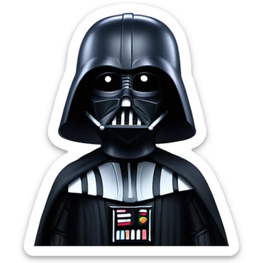 Darth Vader happy sticker