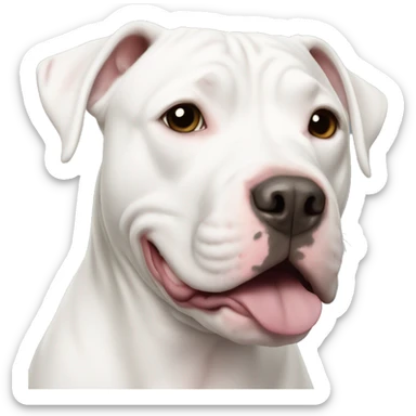 White pit bull sticker