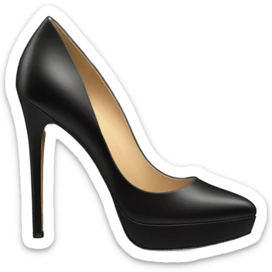 platform black heels sticker