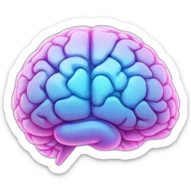Brain hologram  sticker