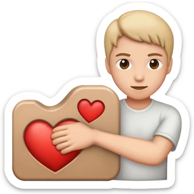 Would with a pounding heart sticker