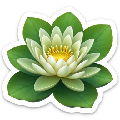 water lily circle leaf sticker