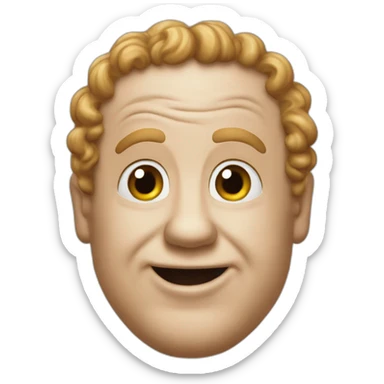 Curly joe of the three stooges sticker