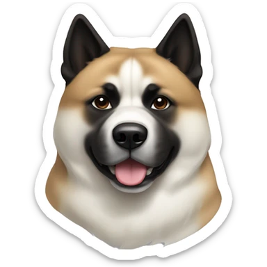 American Akita black face sticker