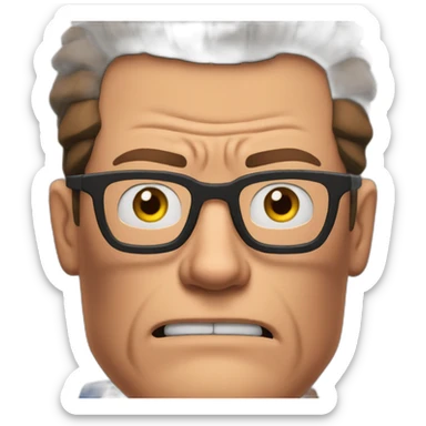 angry hank hill sticker