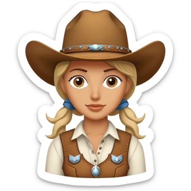 A cowgirl spine sticker