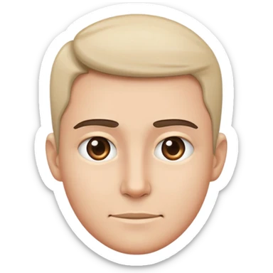 half neutral half slight smile sticker