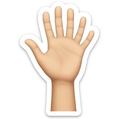 Palms of hands outstretched  sticker
