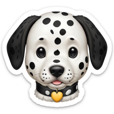 Dalmatian with spotted collar sticker