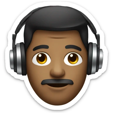 music producer with synth  sticker