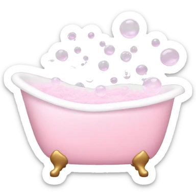 bubble bath in light pink sticker
